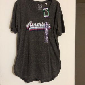 Dark Gray Woman’s T-Shirt with split on the sides